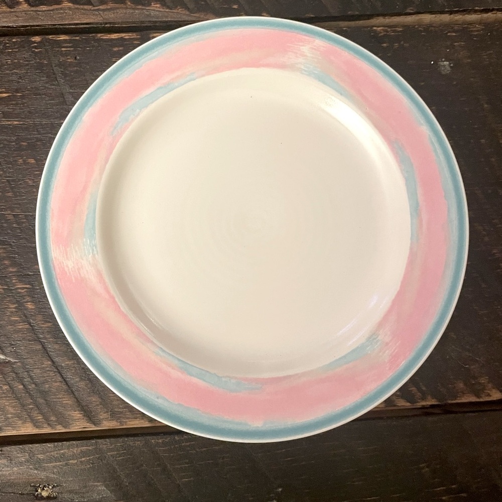 Vintage 80s Treasure Craft Mirage Salad Plate 7.5” | Vintage Pastel Pink Plate